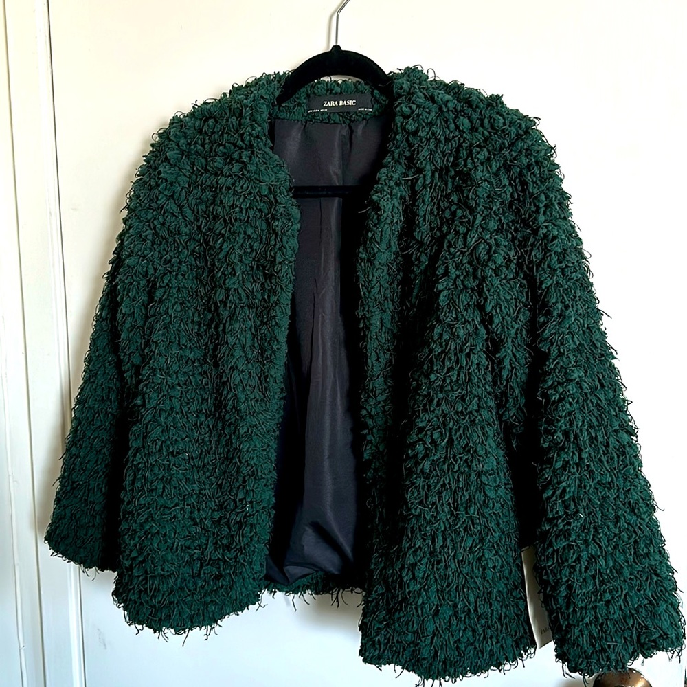 Zara Basic Green Jacket Size M
